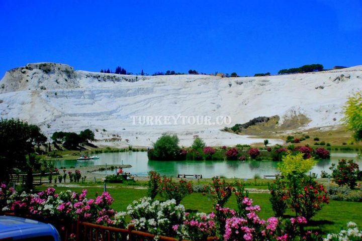 Pamukkale limestone hills